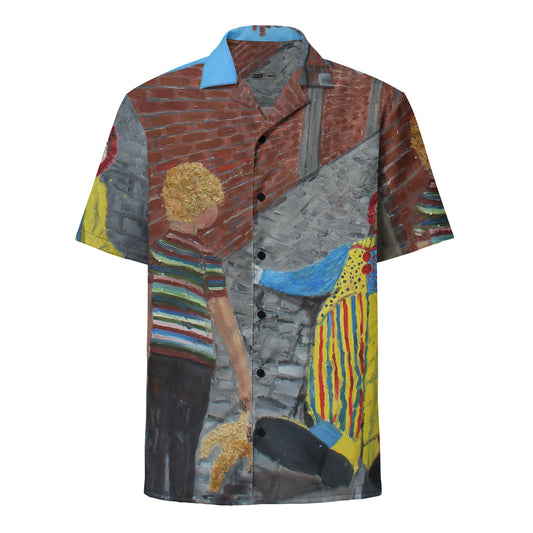 There's a Clown in the Entry - Unisex button shirt