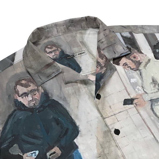 Head Down to the Chippy - Unisex button shirt
