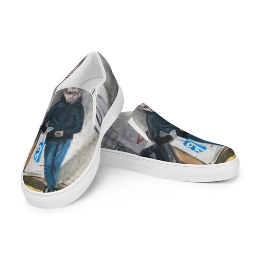 Head Down to the Chippy - Men’s slip-on canvas shoes