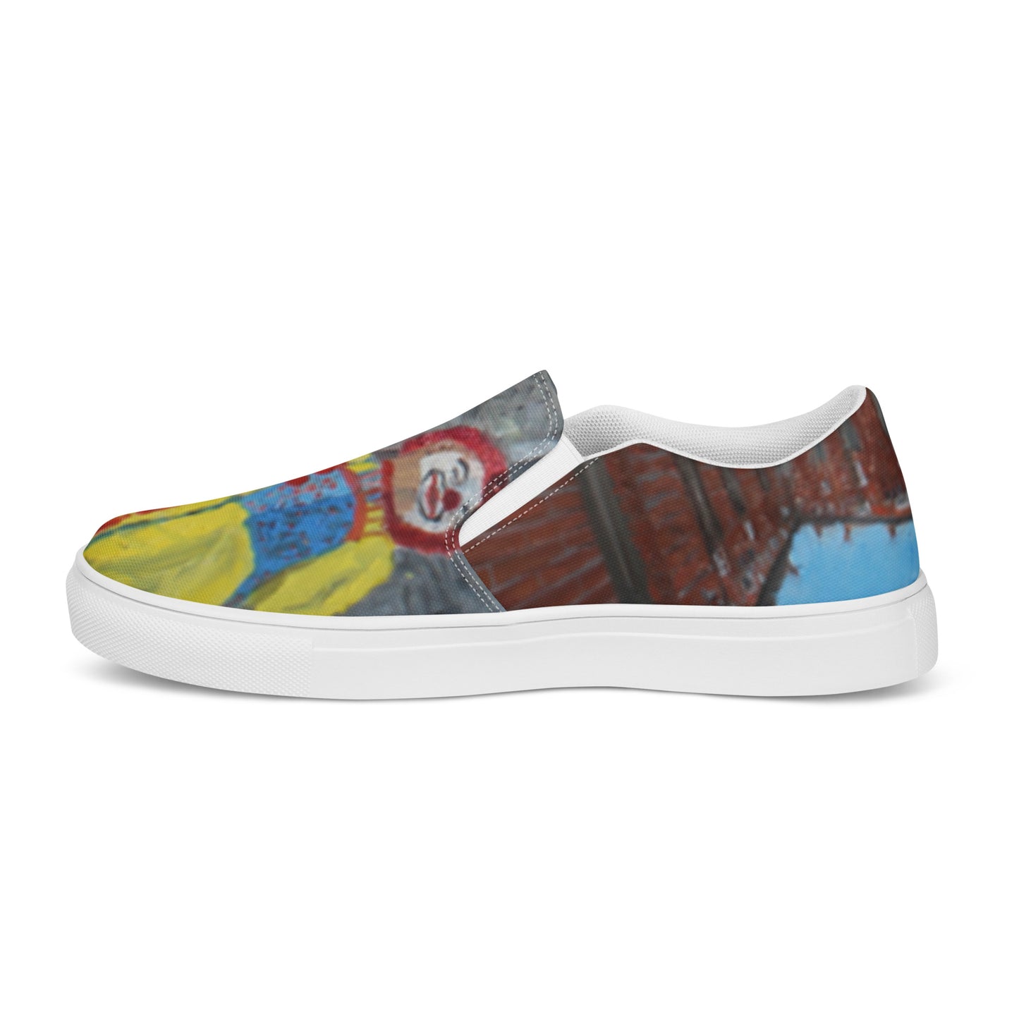 There's a Clown in the Entry - Women’s slip-on canvas shoes