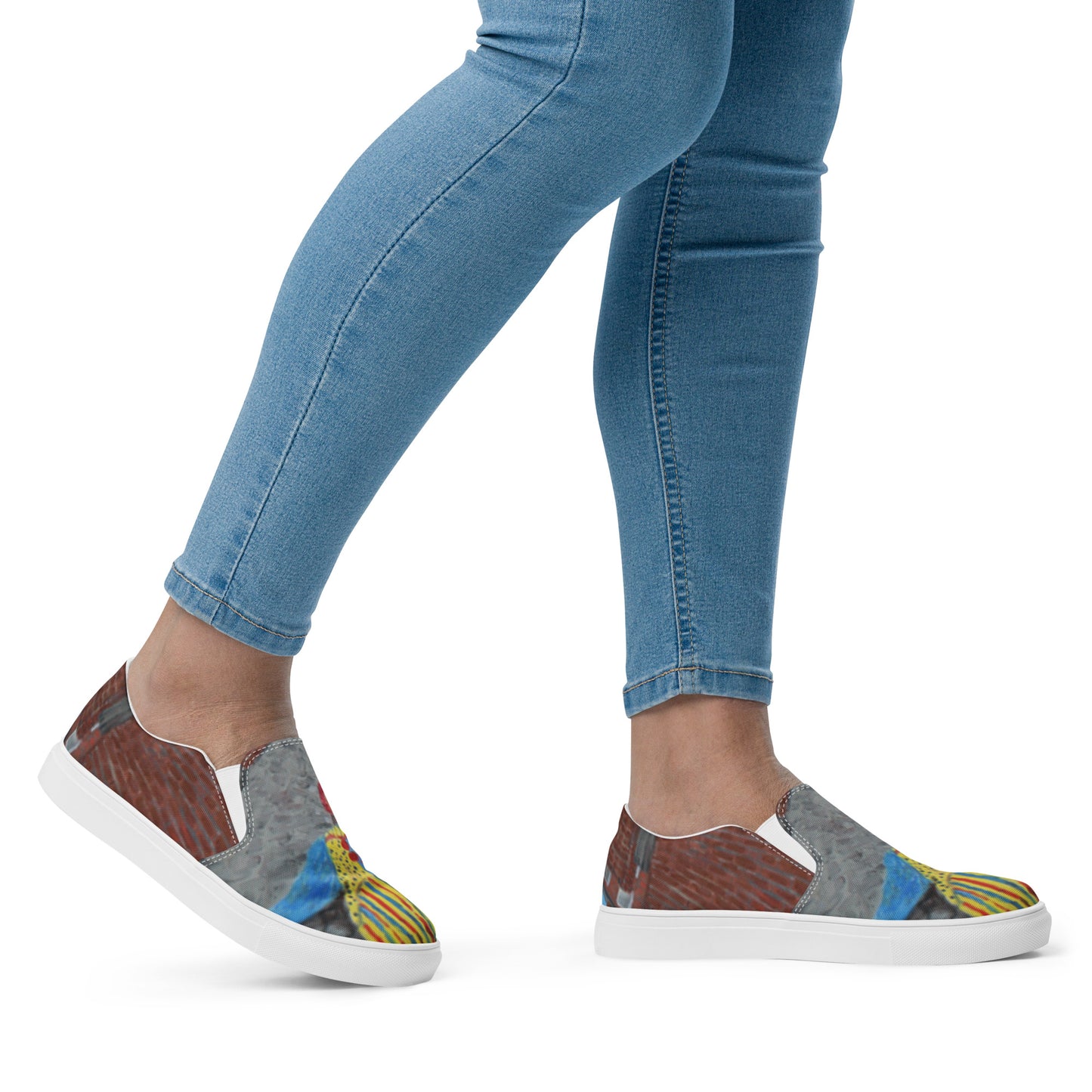 There's a Clown in the Entry - Women’s slip-on canvas shoes